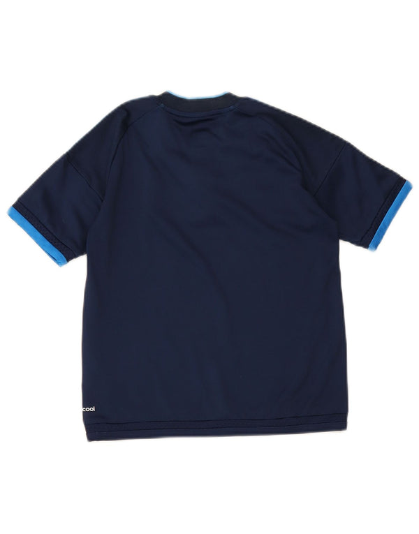 Adidas Boys Real Madrid Grafisk T-Shirt Top 9-10 År Navy Blue Polyester
