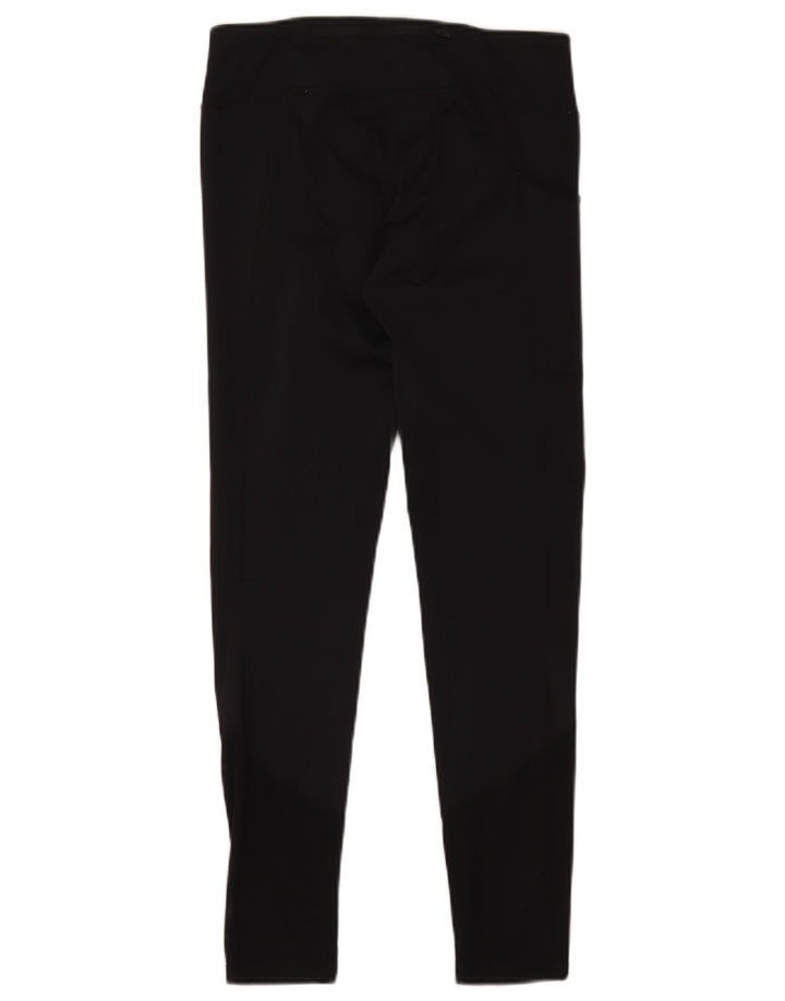Nike Dame Dri Fit Leggings UK 10 Small Black Polyester