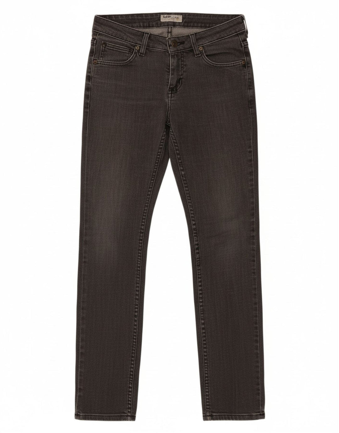 LEE Womens Norma Skinny Jeans W28 L33 Grey Cotton