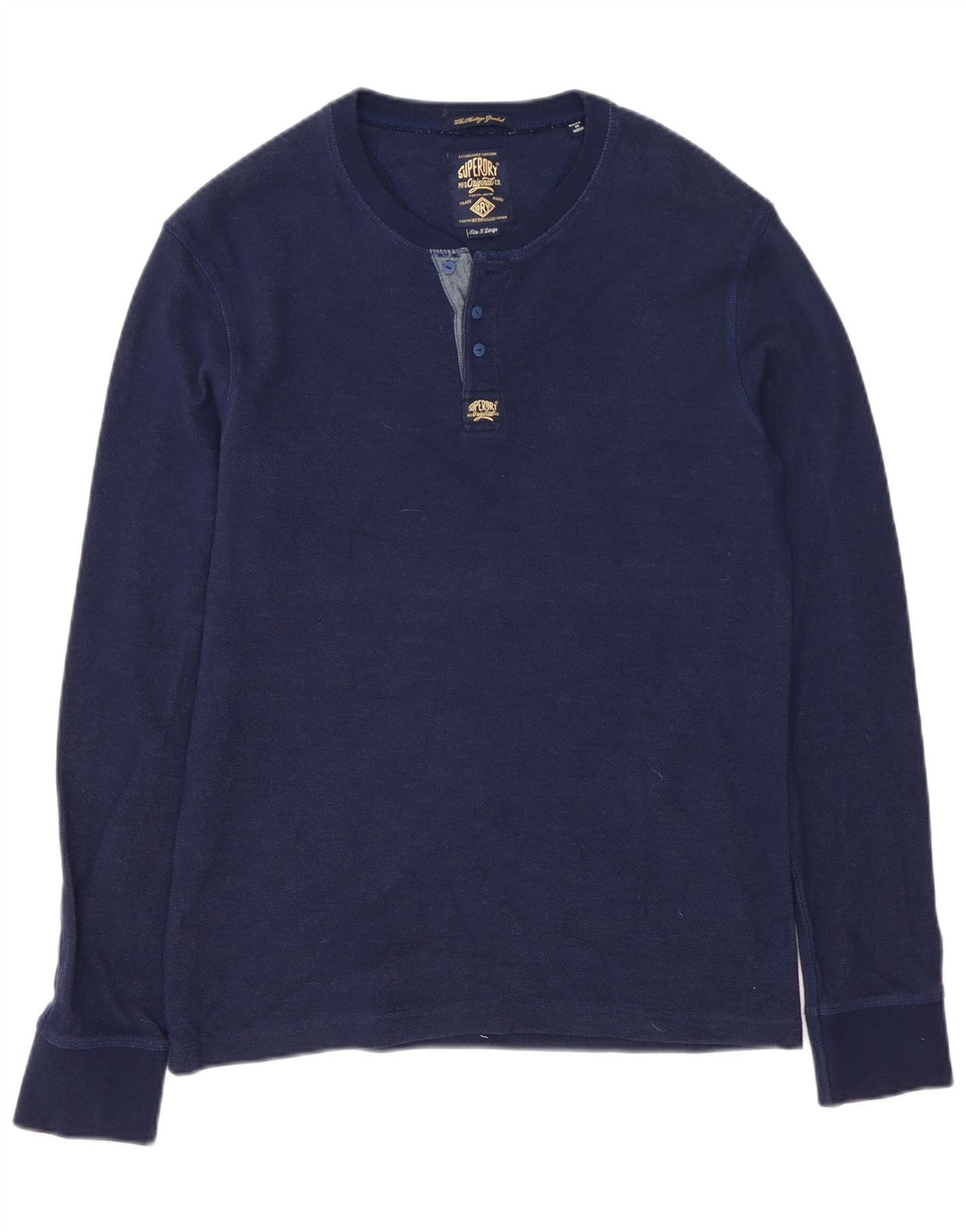 Superdry Herre Top Langærmet XL Marineblå