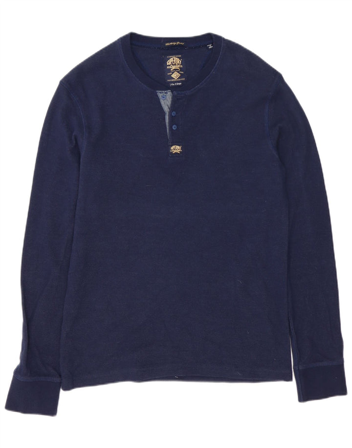 Superdry Herre Top Langærmet XL Marineblå