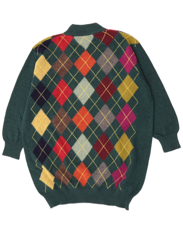 Benetton Dame Oversized Turtle Neck sweater IT 48 XL Grøn