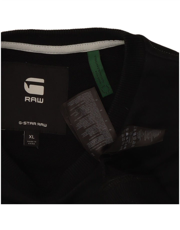 G-Star Herre Sweatshirt Jumper XL Sort Colourblock Bomuld