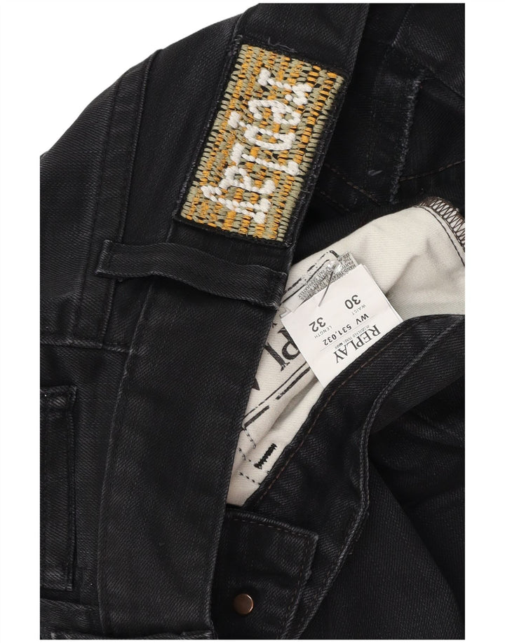 Replay Dame Bootcut Jeans W30 L32 Sort Bomuld