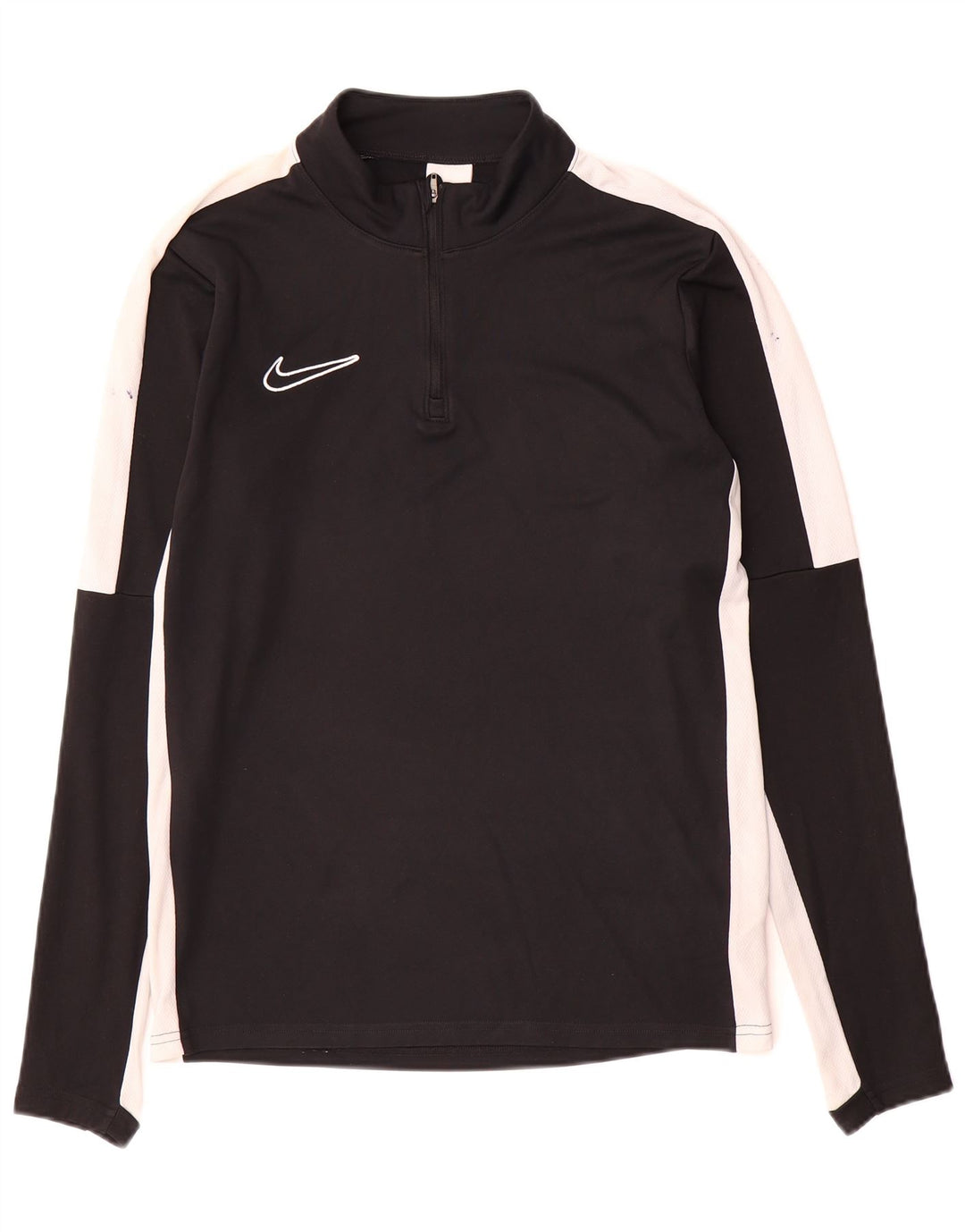 Nike Herre Dri Fit Zip Neck Top Langærmet Lille Sort Colourblock