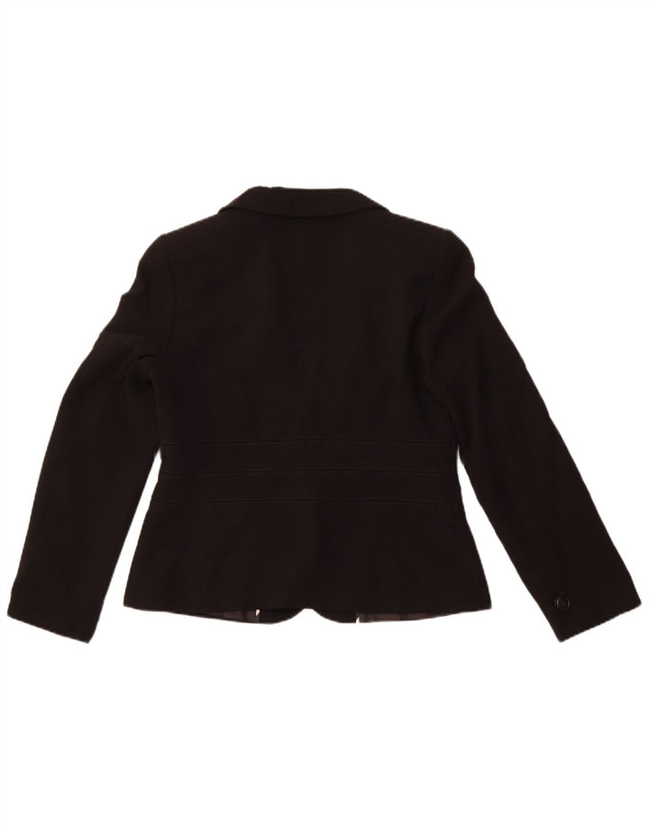 MARKS & SPENCER Dame 2-knaps blazerjakke UK 14 Medium Sort Polyester