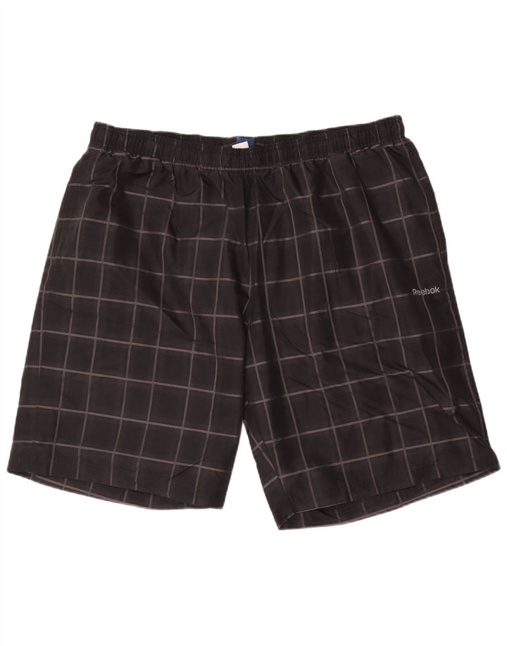 Reebok Sportshorts til mænd XL sort ternet polyester