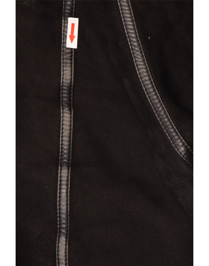 Vintage Herre Shearling Jacket IT 50 Large Black Shearling