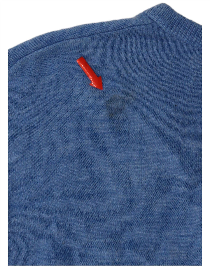 Marks & Spencer Herre V-hals sweater Stor blå akryl