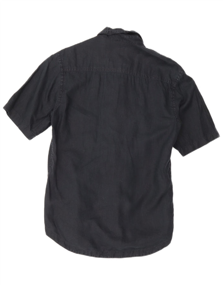 Calvin Klein Jeans Kortærmet Herreskjorte Stor marineblå hør