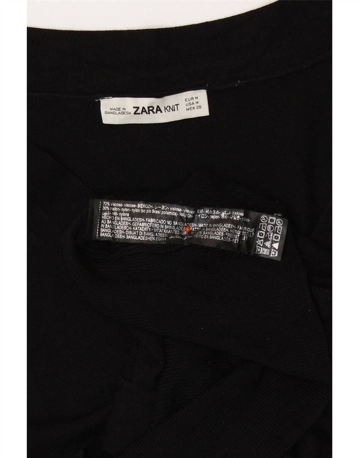 Zara Dame Cardigan Sweater UK 14 Medium Sort Viscose