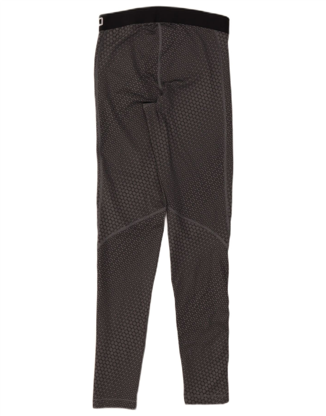 Nike Dame Dri Fit Grafiske Leggings UK 12 Medium Grey Geometrisk Polyester
