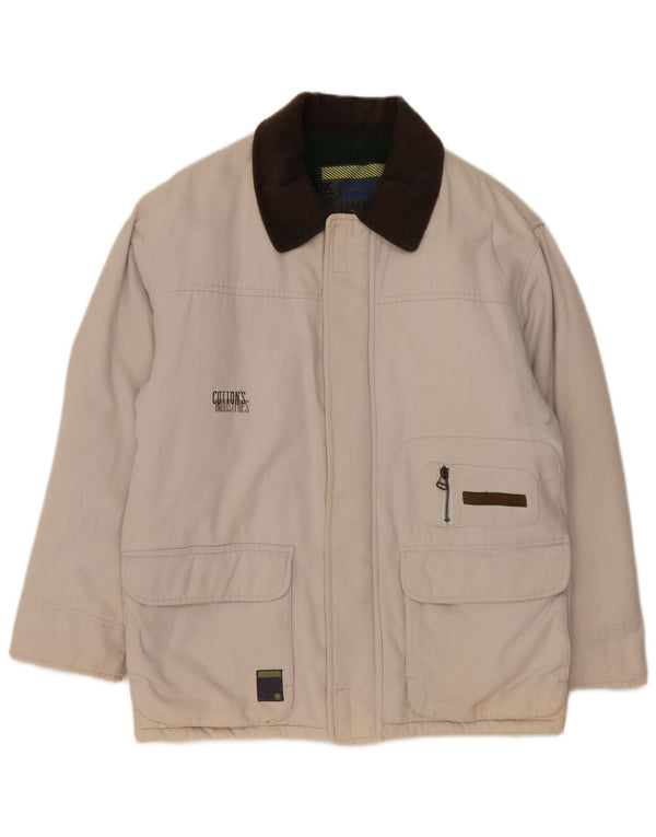 Cotton's Industries Herre Utility Jacket UK 38 Medium Off White