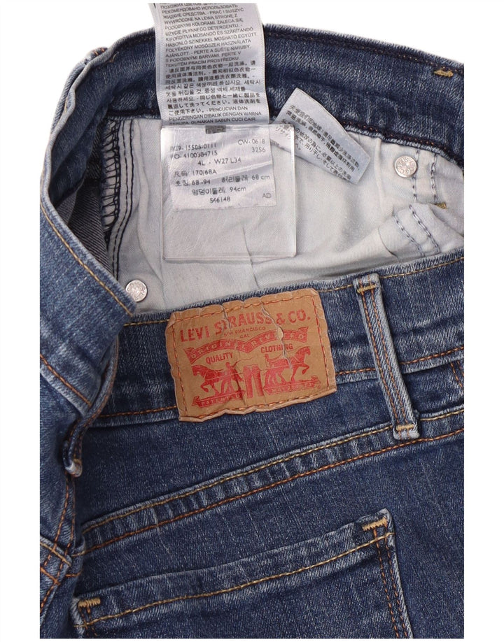 Levi's Womens 505 lige jeans US 4 Small W27 L34 Blue Cotton Classic