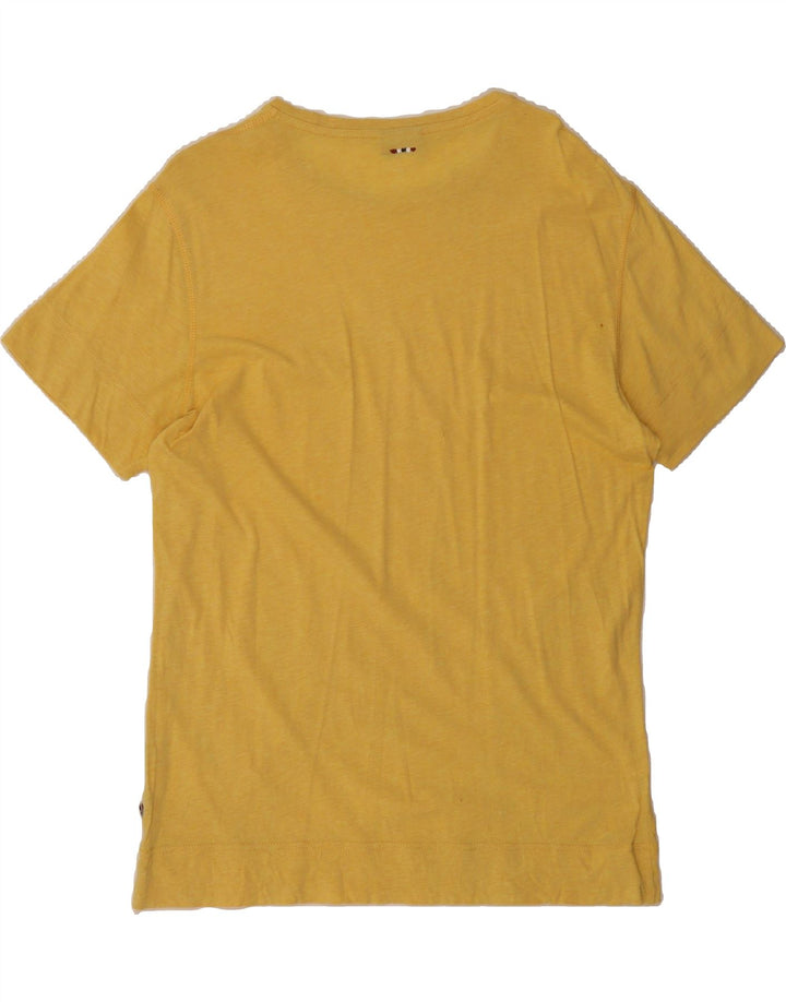NAPAPIJRI Mens T-Shirt Top Large Yellow Vintage Napapijri and Second-Hand Napapijri from Messina Hembry 