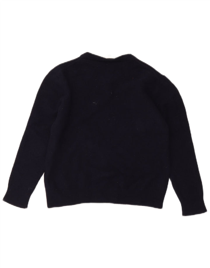 Lacoste drenge sweater med rund hals 7-8 år marineblå ny uld