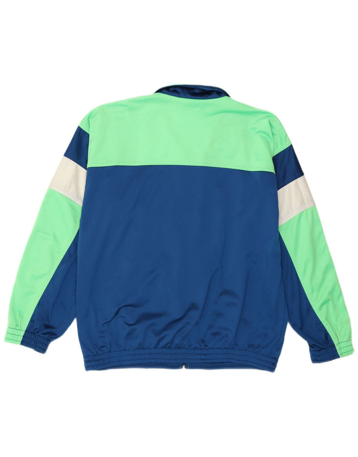 Diadora Herre grafisk hel træningsdragt UK 40 Medium Blue Colourblock Polyester