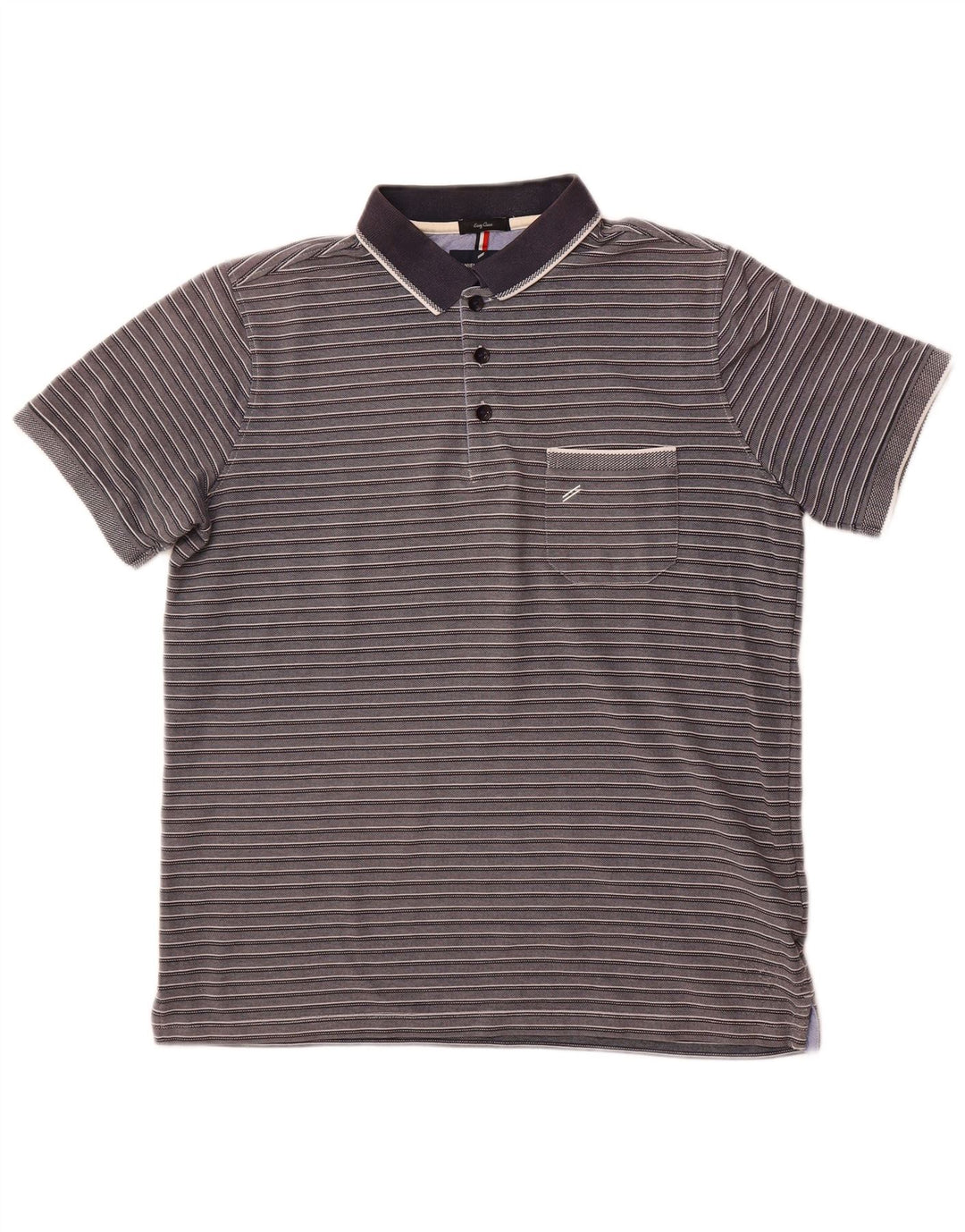 DANIEL HECHTER Nem pleje poloshirt til mænd Stor gråstribet bomuld
