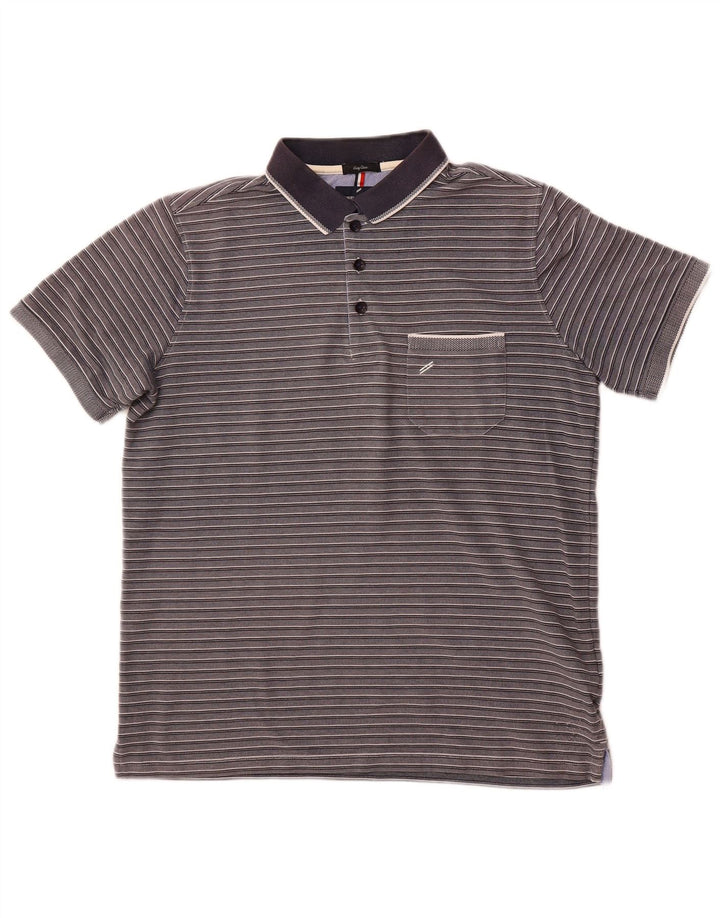 DANIEL HECHTER Nem pleje poloshirt til mænd Stor gråstribet bomuld