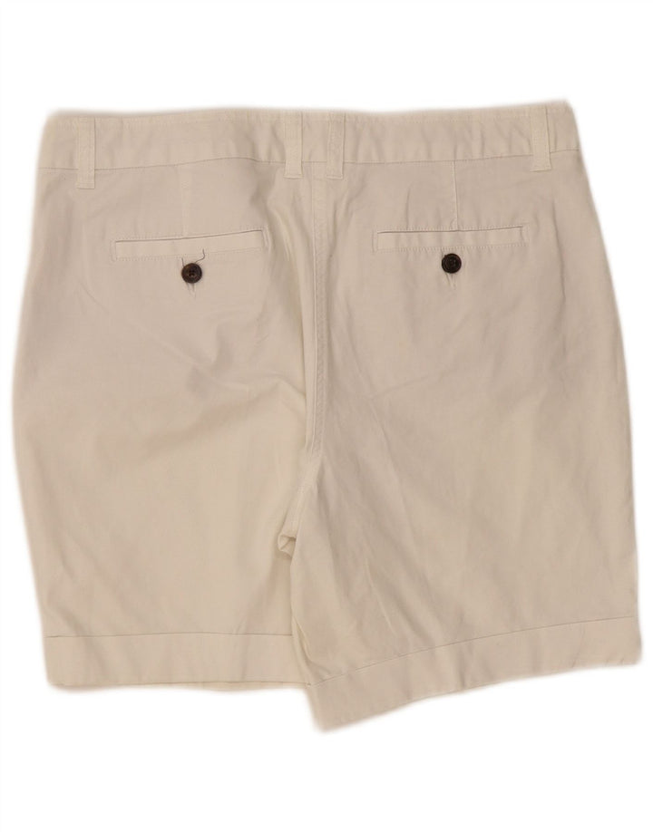 Boden Dame Chino Shorts UK 14 Large W36 White Bomuld