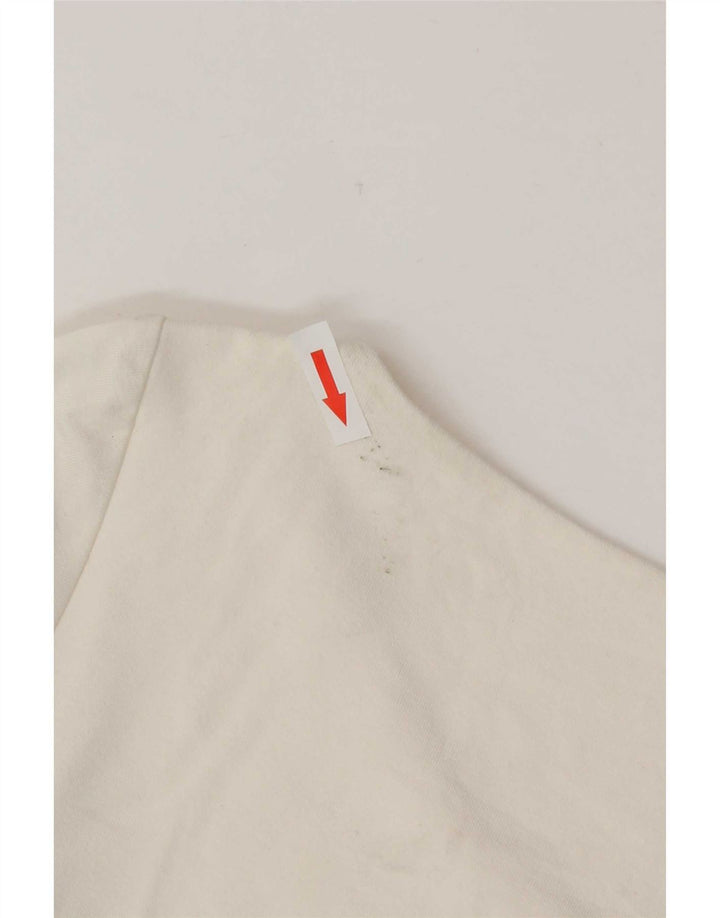 Luisa Spagnoli Damebluse Top UK 10 Small White Colourblock Viscose