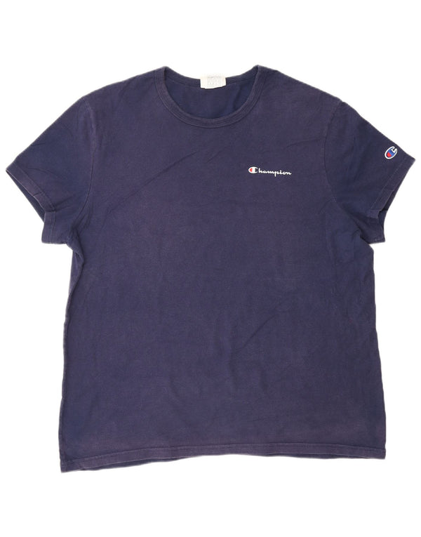 Champion Herre grafisk T-shirt top XL marineblå bomuld