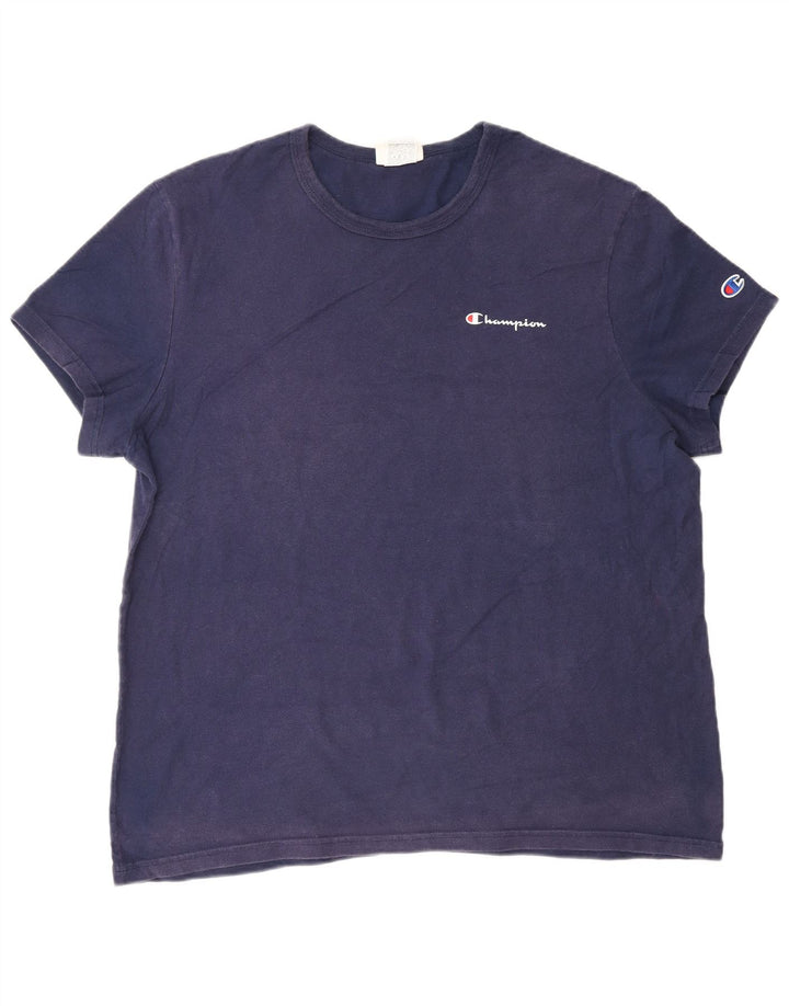 Champion Herre grafisk T-shirt top XL marineblå bomuld