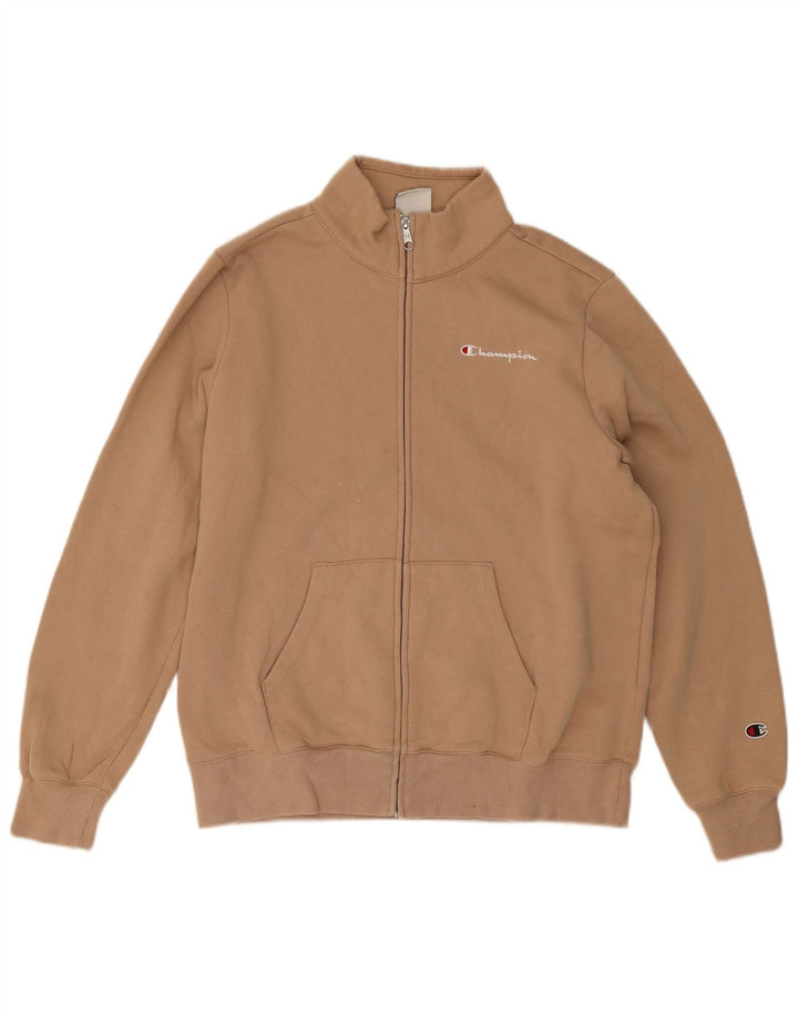 Champion Womens træningsdragt Topjakke UK 16 Stor Beige Bomuld