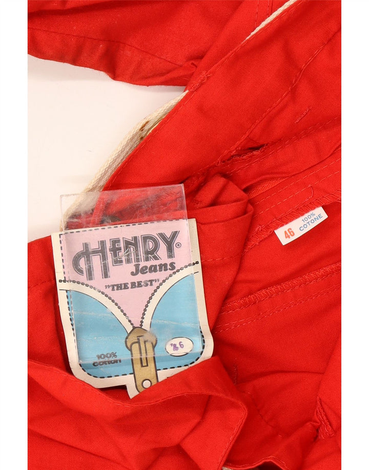 VINTAGE højtaljede cargobukser til kvinder IT 46 Large W28 L31 rød bomuld