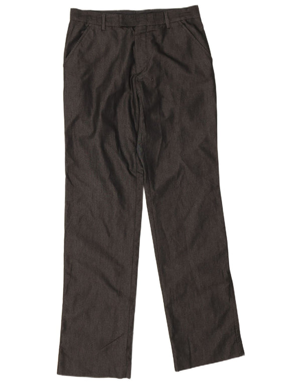 Zara Straight Suit Bukser til mænd EU 42 Large W32 L34 Sort Bomuld