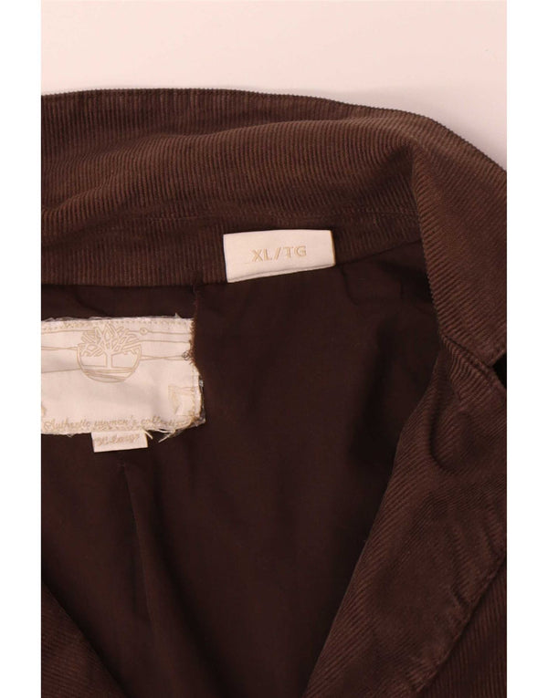 Timberland Dame 3-knaps Corduroy Blazer Jacket UK 18 XL Brun Bomuld