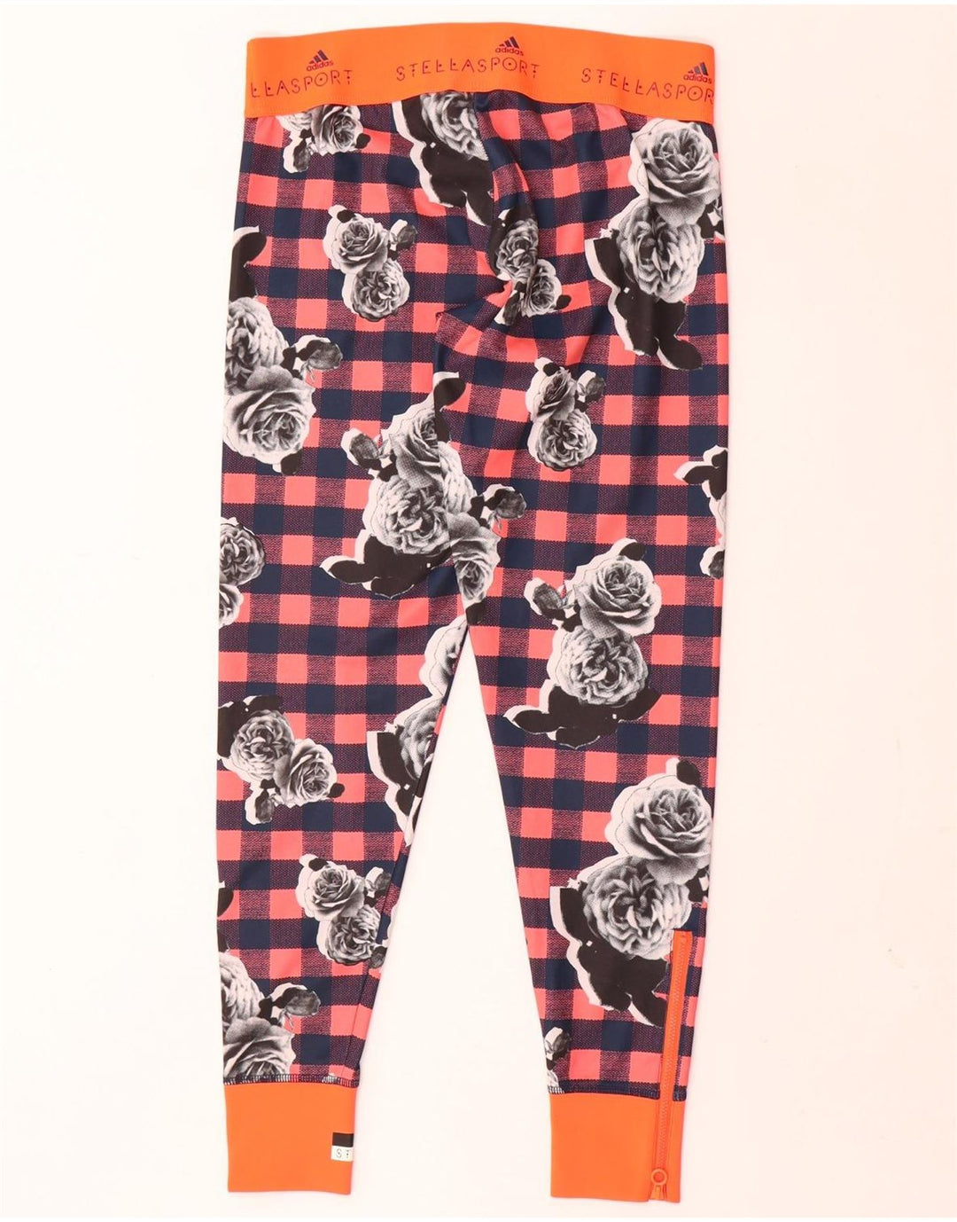 ADIDAS Dame Stella Grafiske Leggings UK 14 Medium Flerfarvet Ternet