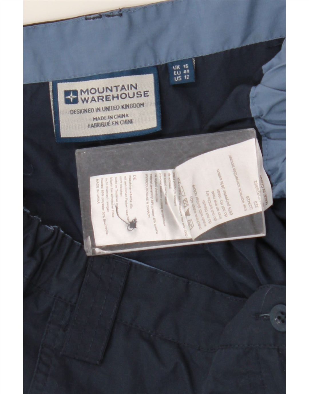 Mountain Warehouse Dame Cargo Trousers UK 16 Large W36 L30 Navy Blue