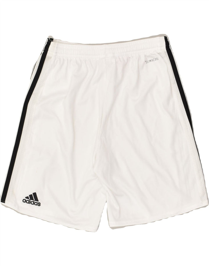 ADIDAS Boys Graphic Sport Shorts 11-12 Years White Polyester | Vintage Adidas | Thrift | Second-Hand Adidas | Used Clothing | Messina Hembry 