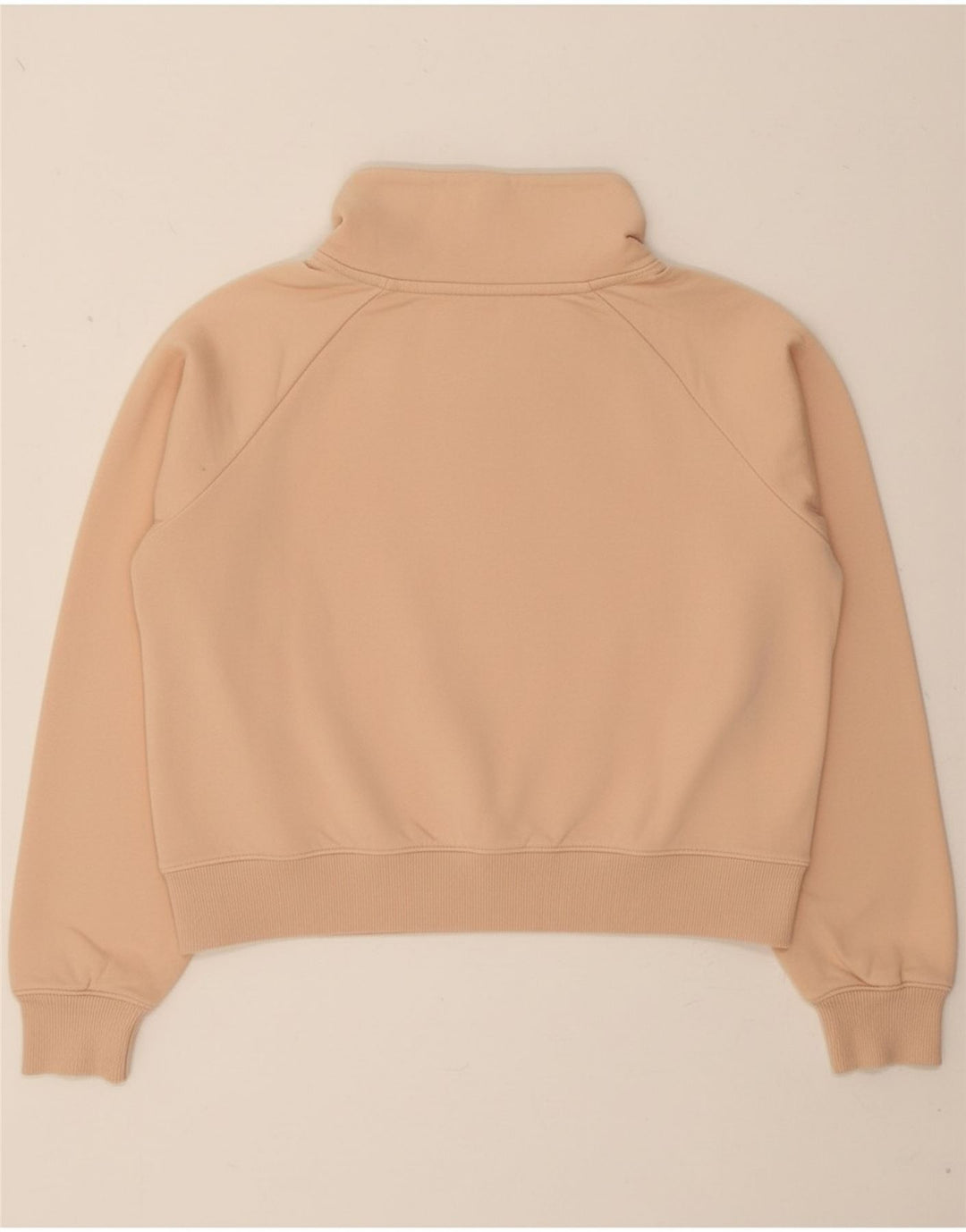UNDER ARMOUR Womens Oversized Sweatshirt Jumper UK 6 XS Beige Cotton