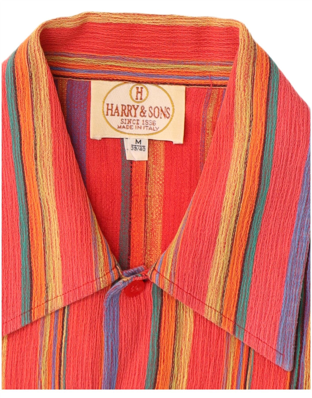 Harry & Sons Dameskjorte Størrelse 39/40 Medium Flerfarvet Stribet