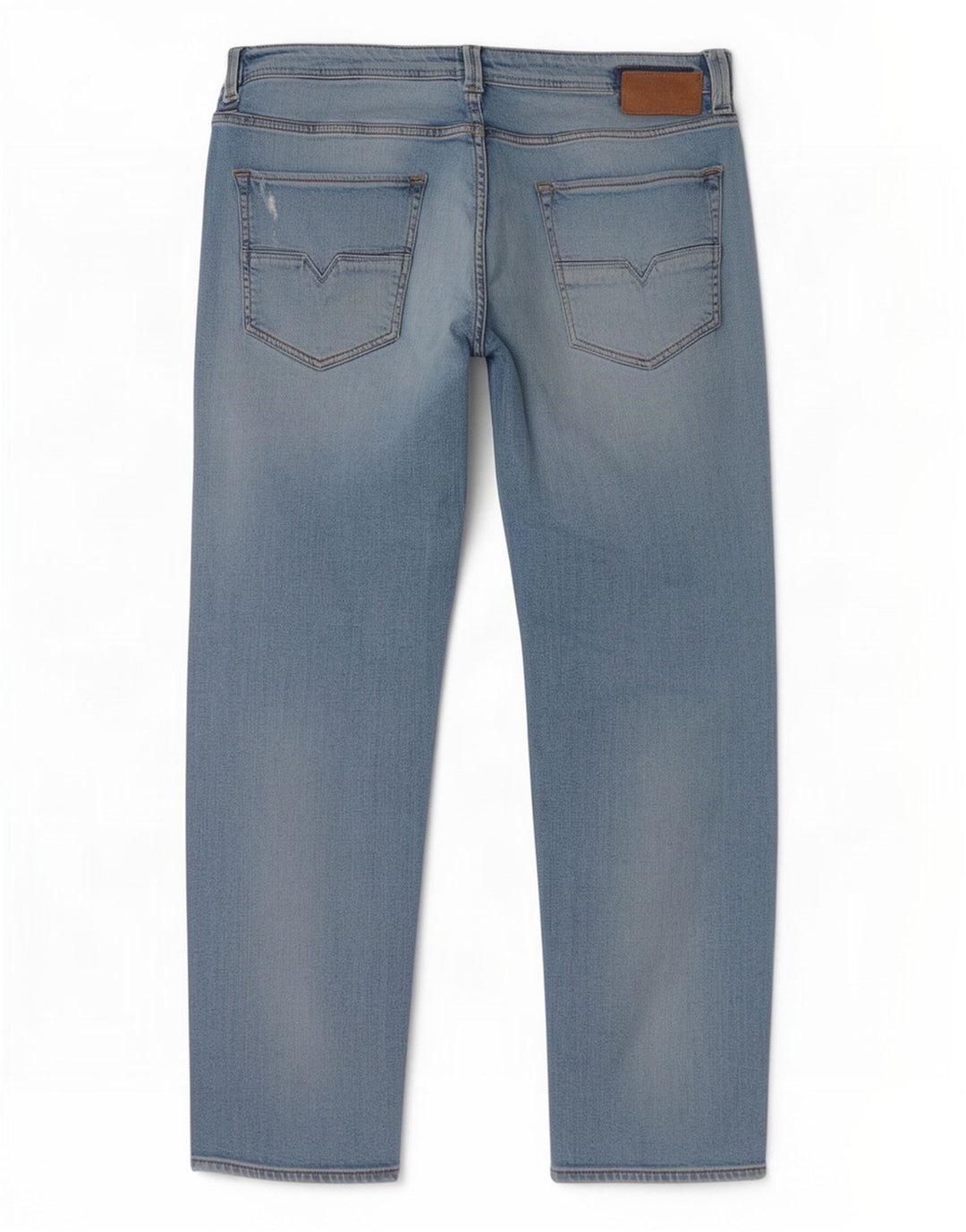 Diesel Herre Larkee-Beex Distressed Regular Tapered Jeans W34 L30 Blå