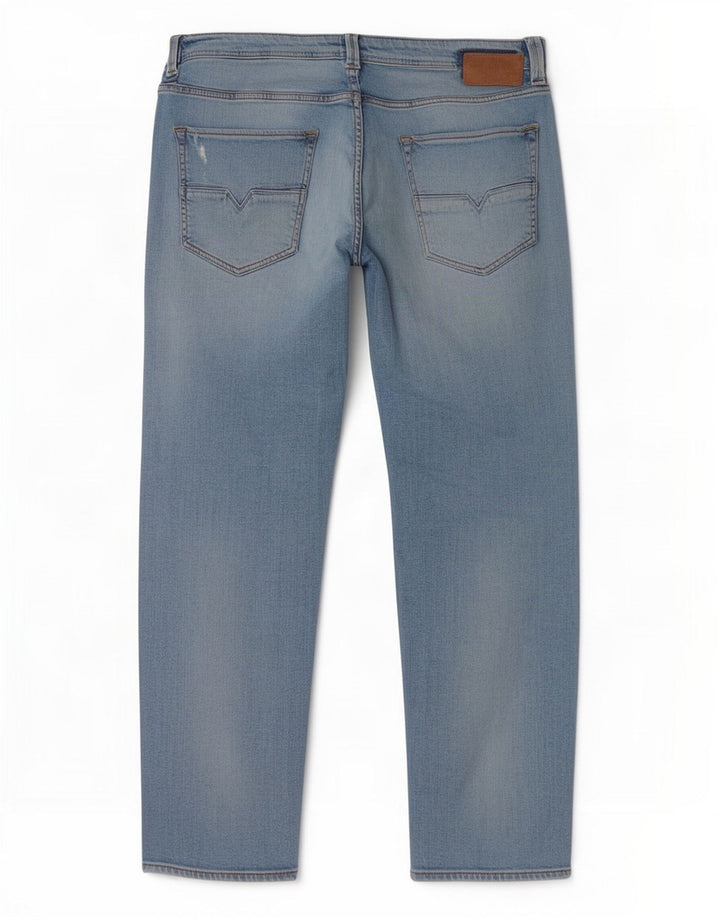 Diesel Herre Larkee-Beex Distressed Regular Tapered Jeans W34 L30 Blå
