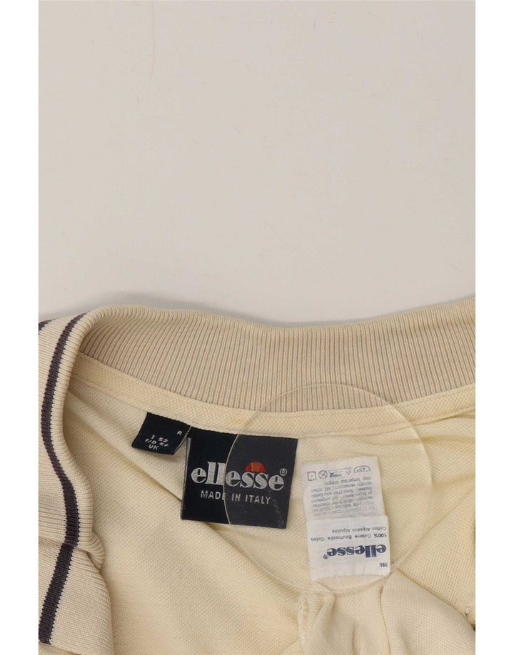 Ellesse Herre Polo Shirt IT 52 Large Off White Bomuld