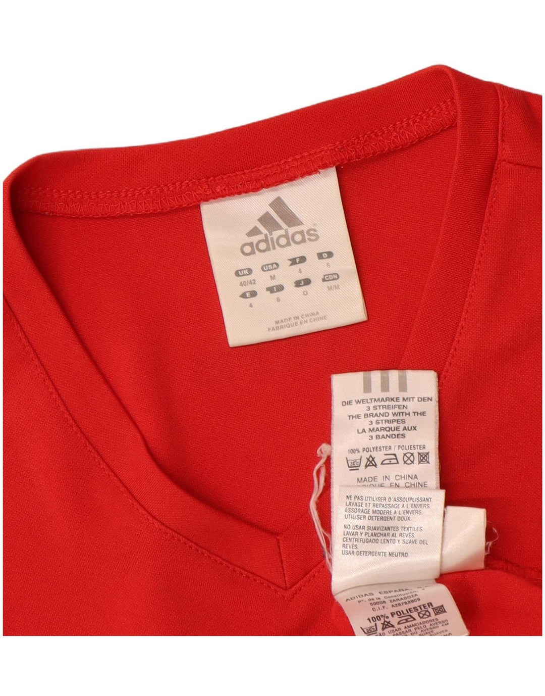 Adidas Herre Climalite T-Shirt Top UK 40/42 Medium Rød Polyester