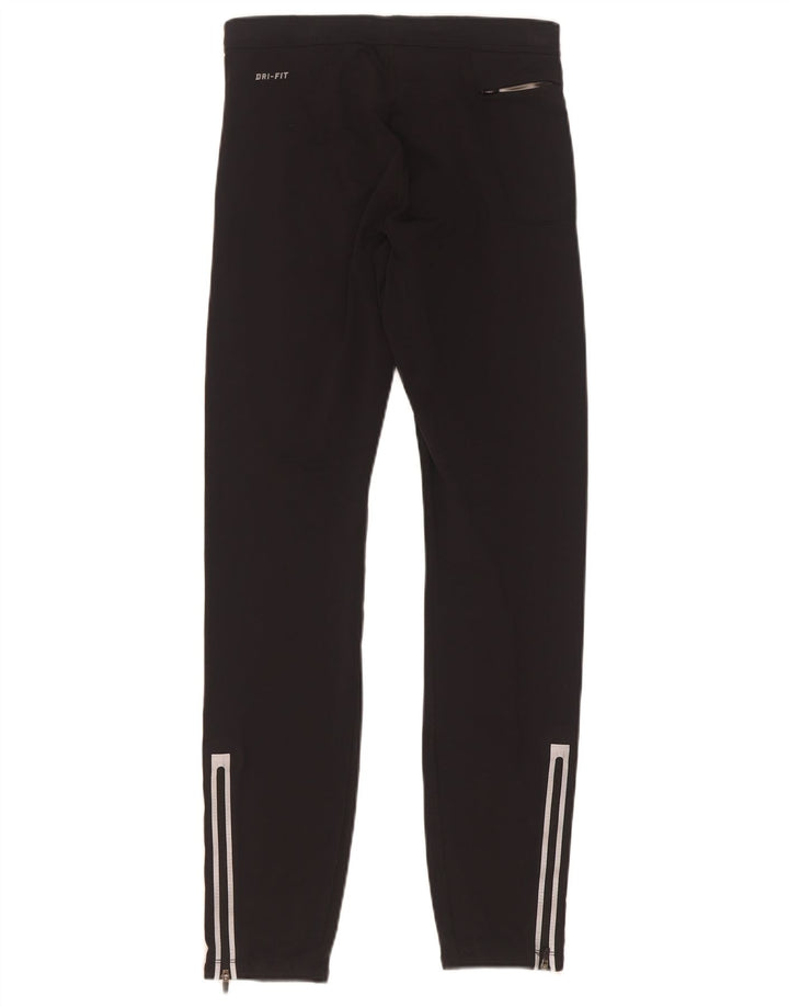 Nike Dame Dri Fit Leggings UK 12 Medium Sort Nylon