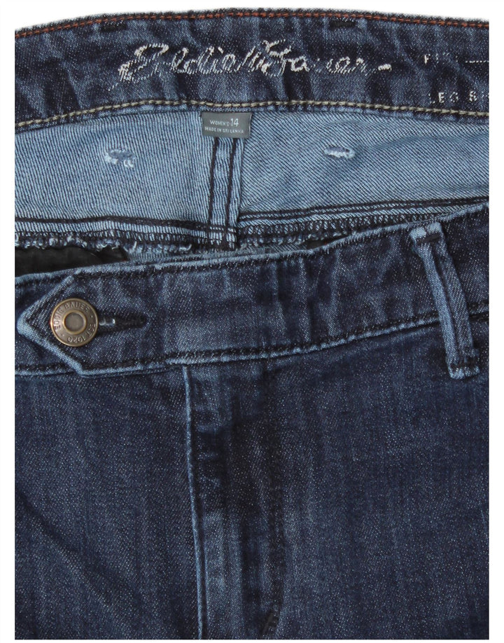 EDDIE BAUER Kvinder Curvy Straight Jeans US 14 XL W36 L28 Marineblå Bomuld