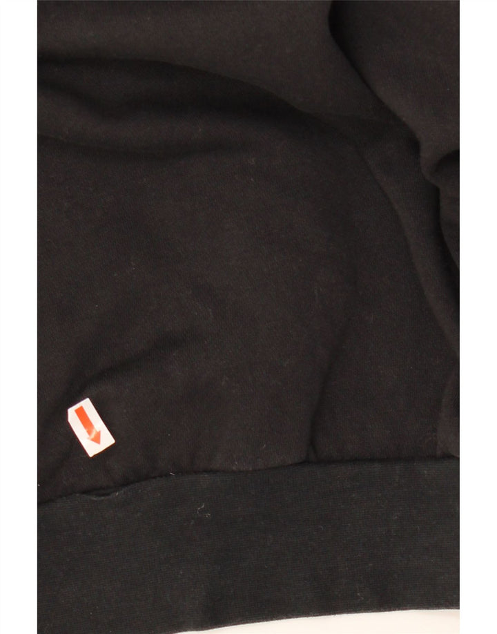 ADIDAS Womens Crop Oversized Sweatshirt Jumper UK 16/18 Stor sort bomuld