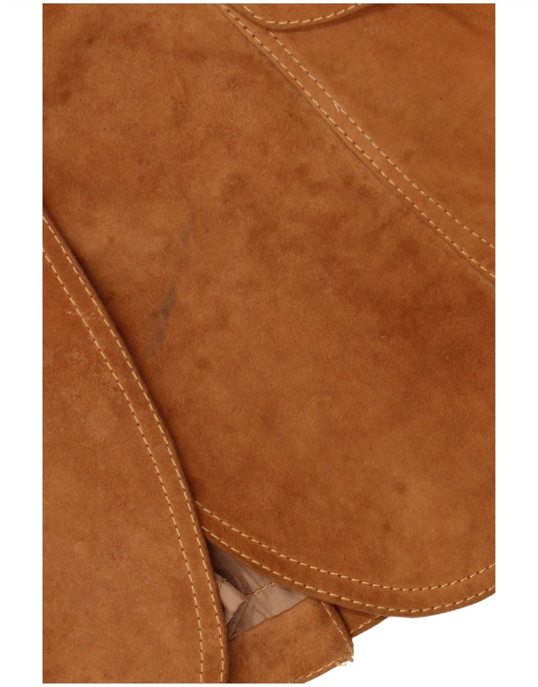 VINTAGE Dame 3-knaps ruskindsblazerjakke IT 42 Medium Brun