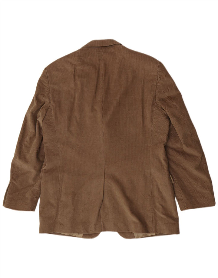 Marks & Spencer Herre 3-knaps Corduroy Blazer Jacket UK 42 Large Beige