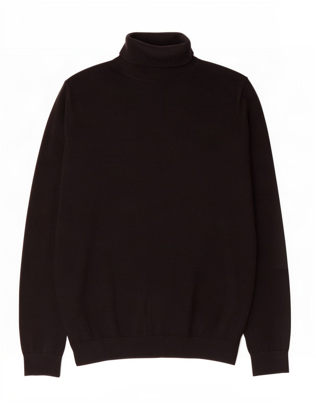 Marks & Spencer Herre Rullehalstrøje Sweater Medium Sort Bomuld
