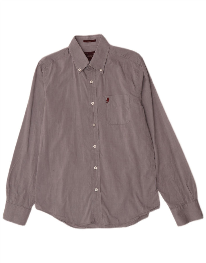 Marlboro Classics Herre Slim Fit skjorte Medium Grå