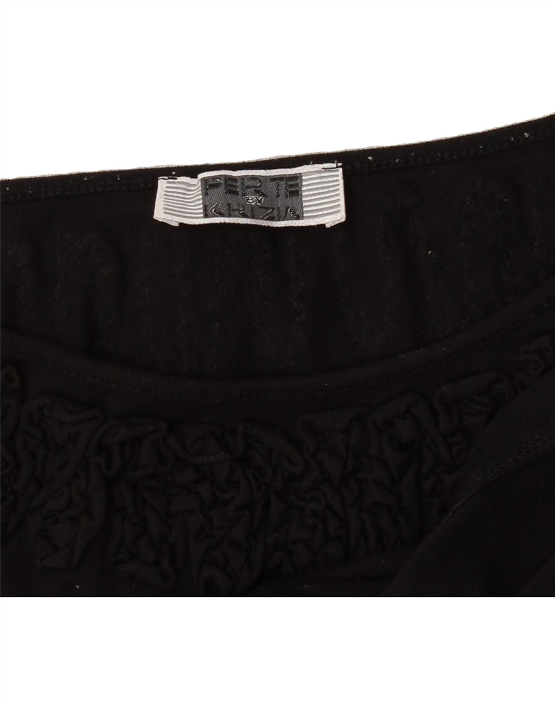 KRIZIA Womens Top Long Sleeve UK 12 Medium Black Vintage Krizia and Second-Hand Krizia from Messina Hembry 
