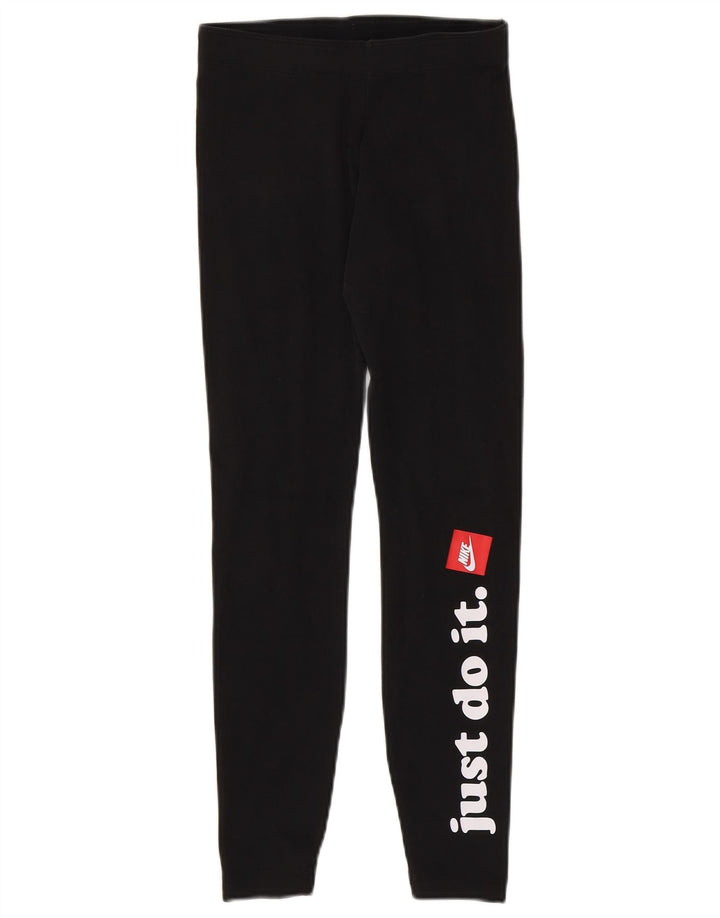 NIKE Grafiske Leggings til kvinder UK 6 XS Sort bomuld
