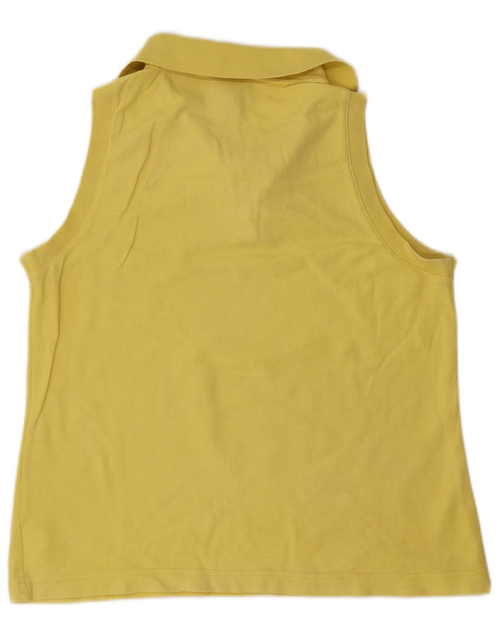 Fila Dame ærmeløs Polo Shirt IT 46 Large Yellow